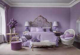 color furniture goes with lilac walls