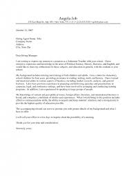 Cover Letter For Substitute Teaching Position Professional resumes sample online