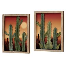 Sunset Southwest Cactus Wall Art