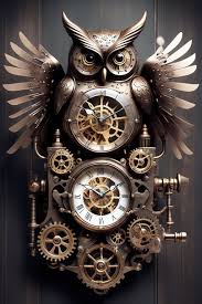 Wall Clock In The Shape Of An Owl