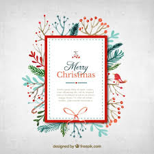 Watercolor Christmas Card In Cute Style Vector Free Download