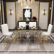 Gold Mirror Stainless Steel Dining