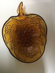 indiana glass large vintage amber g