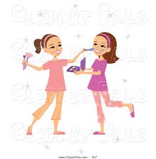 pal clipart of two cute playing s