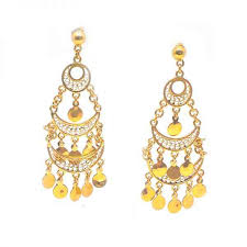 egyptian dancer 18k gold earrings