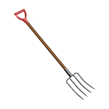 garden pitchfork icon realistic fork