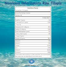 nutrition information raw tilapia
