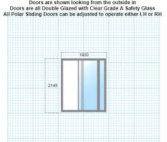 Double Glazed Sliding Door 2145mm X