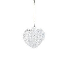 spun glass heart ornament