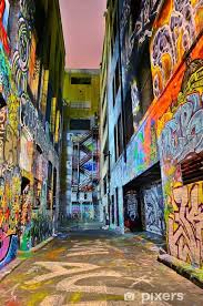 Wall Mural View Of Colorful Graffiti