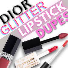 dior glitter lipstick dupe options on