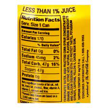 mello yello nutrition ings