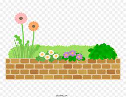 Brick Wall With Flowers In S Red