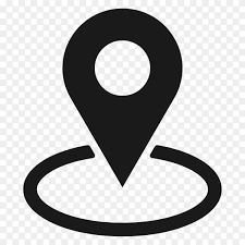 location icon design on transpa