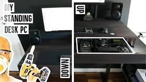 A computer built into a desk may not seem like the most practical thing in the world, but they are totally awesome. How To Make A Standing Desk Pc Diy Desk Pc Youtube
