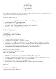 Sample Clinical Nurse Specialist Resume Cover Letter For Application