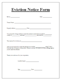 Blank Eviction Notice Form Free Word Templates Tenant Eviction