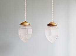 Faceted Satin Glass Pendant Lights