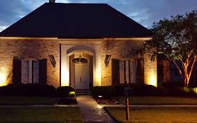 Landscape Lighting Front Entrance With Crepe Myrtle Landscape Baton Rouge