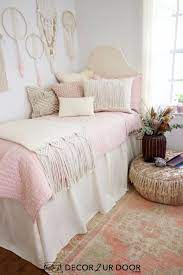 blush macrame dorm bedding set dorm