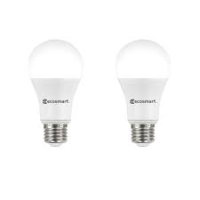 Ecosmart 75 Watt Equivalent A19 Dimmable Energy Star Led Light Bulb Bright White 2 Pack A7a19a75wesd08 The Home Depot