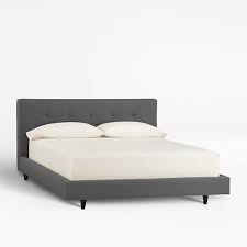 Tate Dark Grey Upholstered Bed Crate
