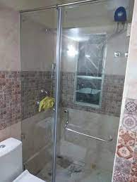 Hinged Bathroom Shower Glass Door For