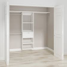 ventilated white wood closet kit