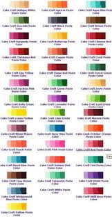 Cms Icing Color Chart Frosting Icing Color Chart Icing