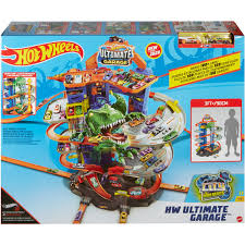 Racing poster makes a dramatic background for your. Hot Wheels City Robo T Rex Ultimate Garage Big W