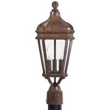 Light Vintage Rust Outdoor Post Lantern