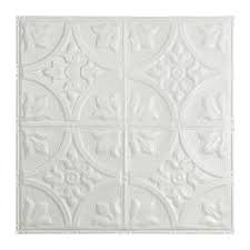 metal ceiling tile in matte white