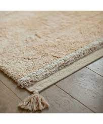 cotton rug sandy orange textured with