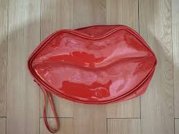 lip shaped make up bag beauty