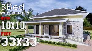 house design 10x10 with 3 bedrooms hip