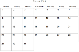 Download Printable Calendar March 2015 Cute March 2015