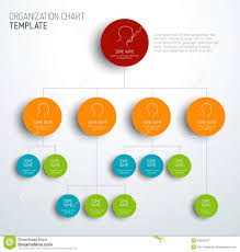 Vector Modern And Simple Organization Chart Template Stock