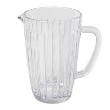 Bistro Ribbed Clear Glass Pitcher