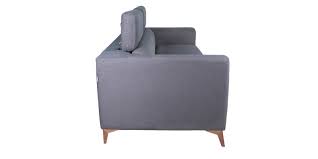 omega fabric 3 seater sofa in grey