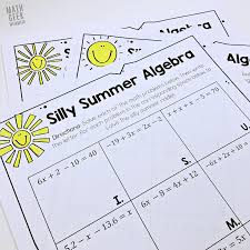 Summer Algebra Review Solve Equations