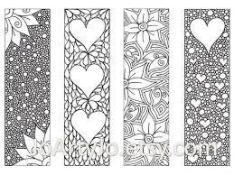 Select from 35450 printable coloring pages of cartoons, animals, nature, bible and many more. Valentine S Bookmarks To Print And Color Zentangle Etsy