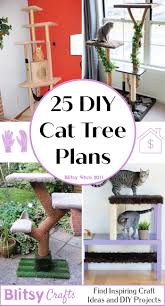 25 free diy cat tree plans with