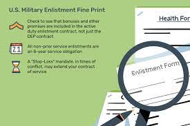 us military enlistment contracts and