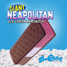 giant neapolitan ice cream sandwich