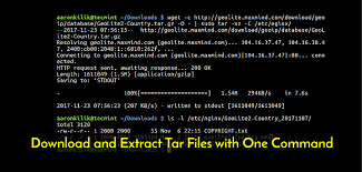 extract tar files with one command
