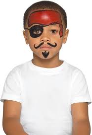 childs pirate fancy dress make up set