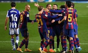 Video celta vs real madrid (la liga) highlights. Barcelona Tundukkan Real Sociedad 2 1