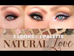natural love palette tutorial 3 looks