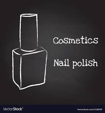 nail polish painted with chalk on