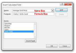 pivot table calculated field for